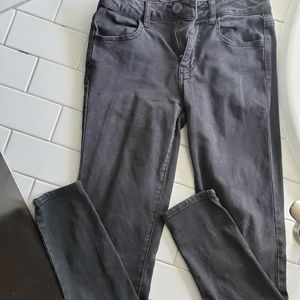 faded black high rise jeggings